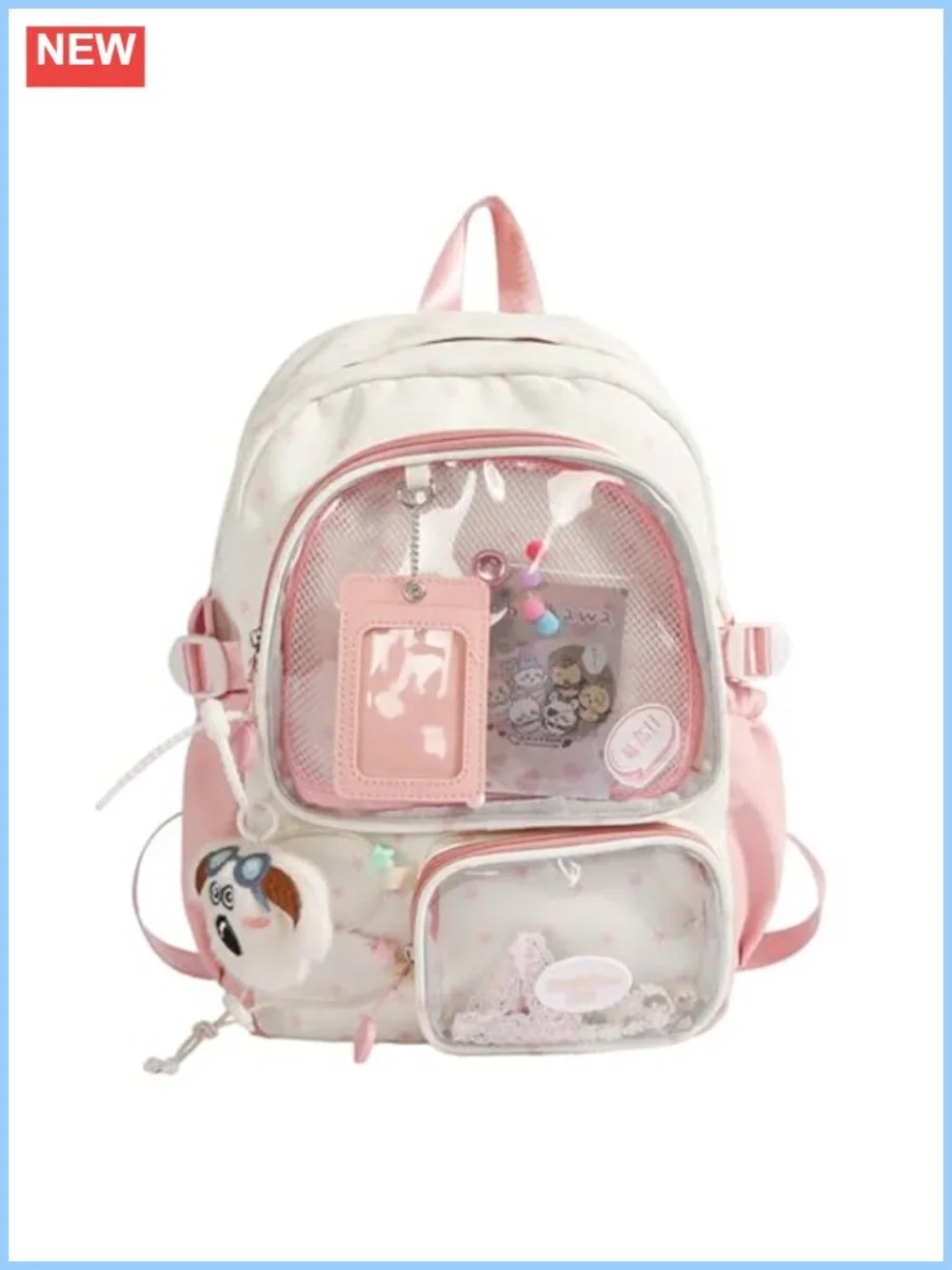 Ita Bag Backpack Purse Nylon PVC Y2K Kawaii Pin Display Daypack